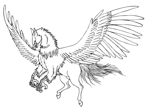 Isei The Hippogriff Coloring Page